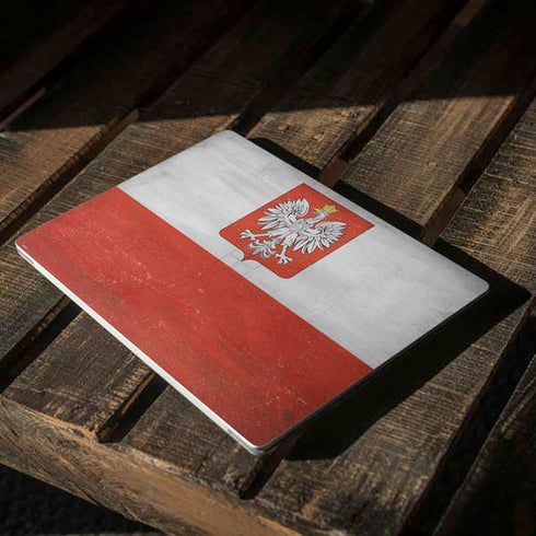 Poland Flag Distressed Surface Laptop 2 Skin